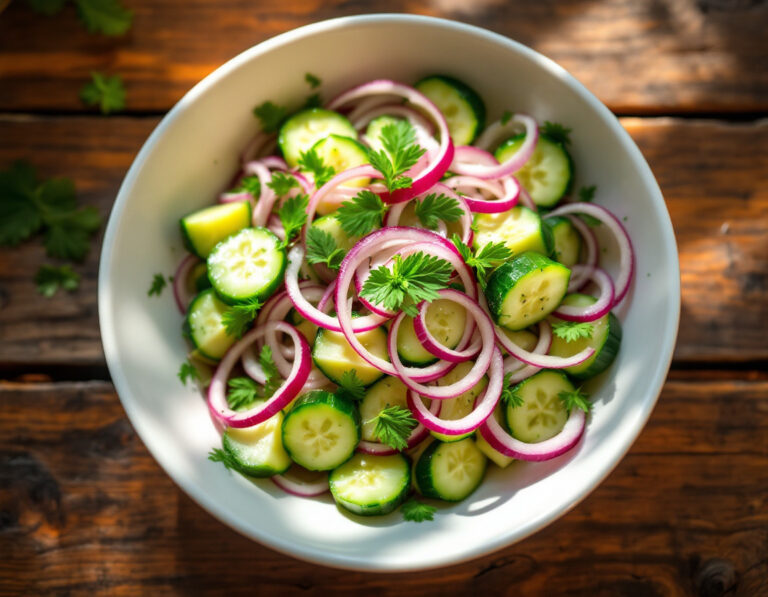 Ensalada Egipcia de Pepino – Salatet Khiar
