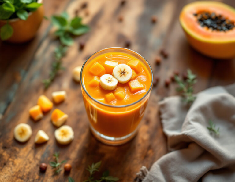 Batido Etíope de Papaya y Plátano