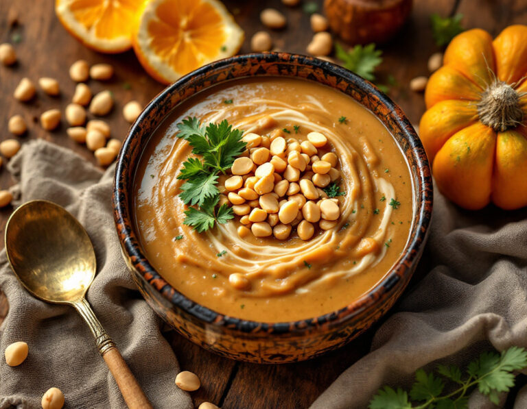 Sopa Africana de Cacahuete y Puerro | Especiada y Cremosa