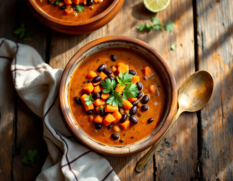 Sopa Africana de Zanahorias y Alubias Negras | Tradición y Sabor