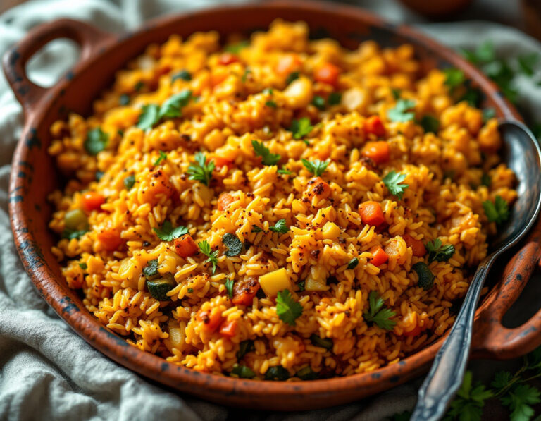 Cazuela de Arroz y Verduras Etíope – Receta Tradicional