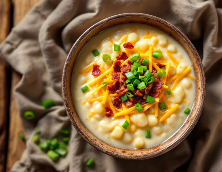 Receta de Sopa de Patatas Americana – Cremosa y Reconfortante