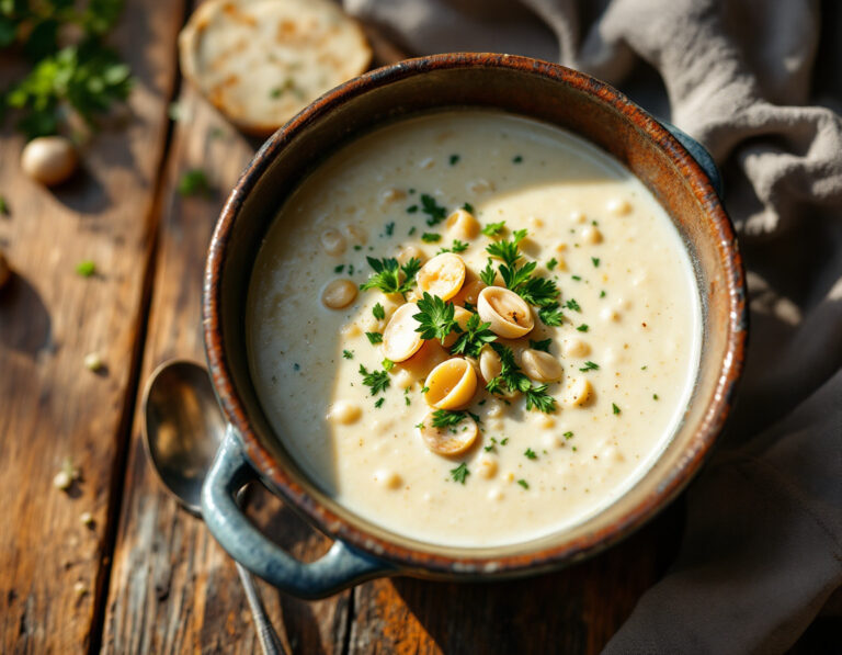 Receta de Sopa Americana: Clam Chowder Reconfortante