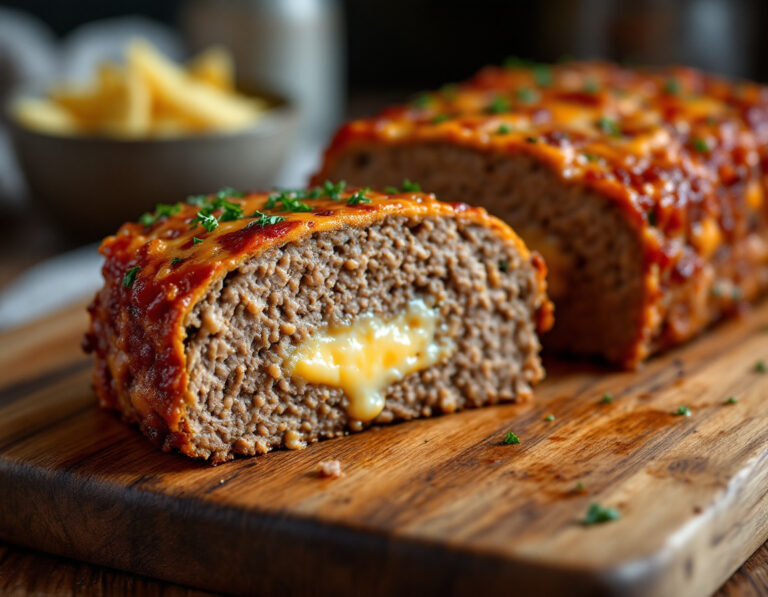 Pastel de Carne Americano con Bacon y Queso – Meatloaf Original