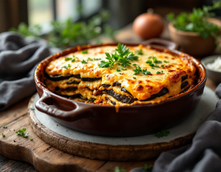 Eggplant Recipe: Mediterranean Moussaka from Scratch (Gluten-Free)