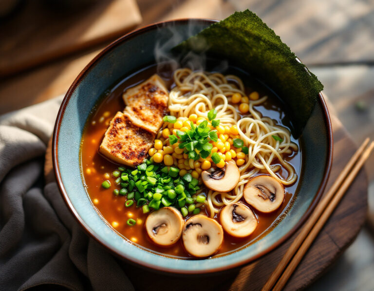 Receta Auténtica de Ramen – Sopa Japonesa de Fideos Casera (Vegana)