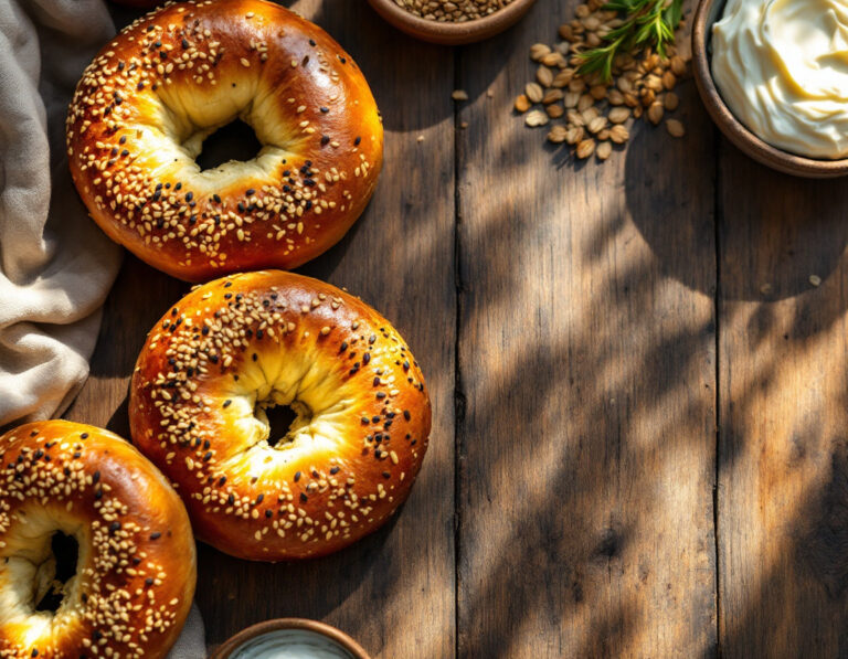Receta de Bagels – Bagels crujientes y tiernos caseros (Veganos)