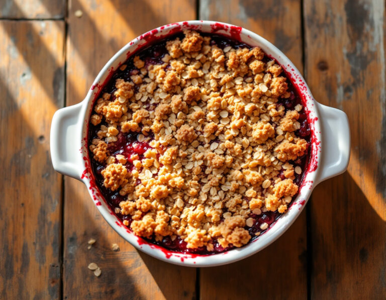 Receta de Berry Crumble – Clásico Postre de Frutas del Bosque con Crumble