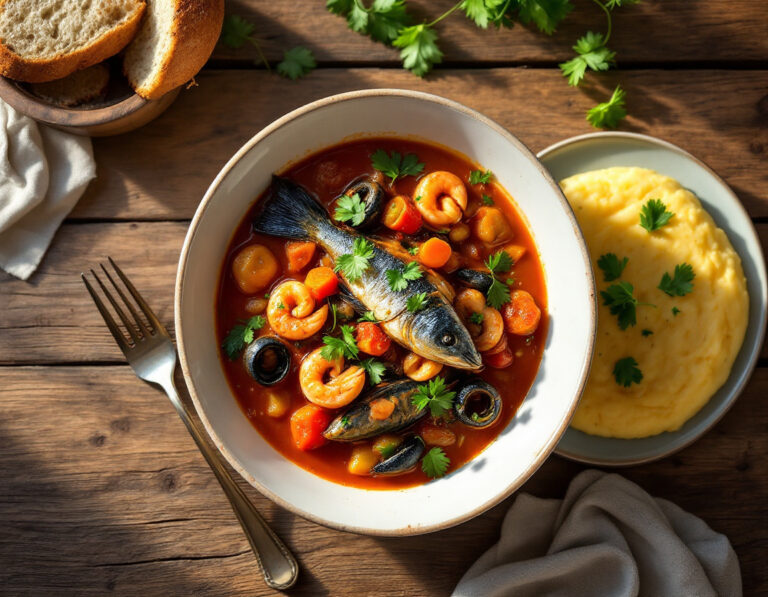 Receta Auténtica de Brodet – Guiso Croata de Pescado