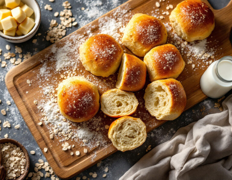 Receta de Panecillos: Panecillos Esponjosos del Domingo Hechos en Casa (Veganos)