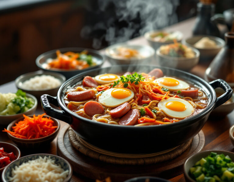 Receta Auténtica de Budae Jjigae – Estofado del Ejército Coreano