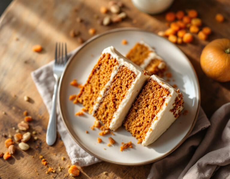 Pastel de Zanahoria con Cobertura de Queso Crema – Estilo Americano