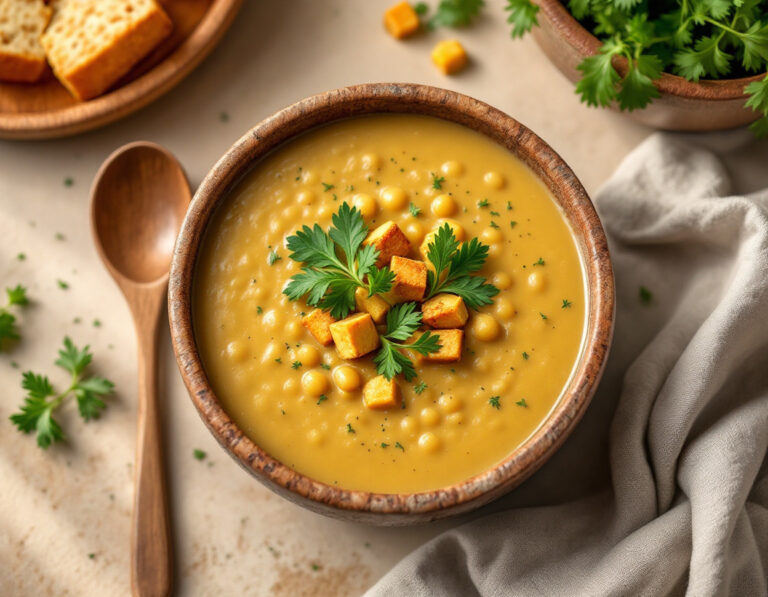 Cremige Erbsensuppe Rezept - Klassisch & Einfach (Vegan)