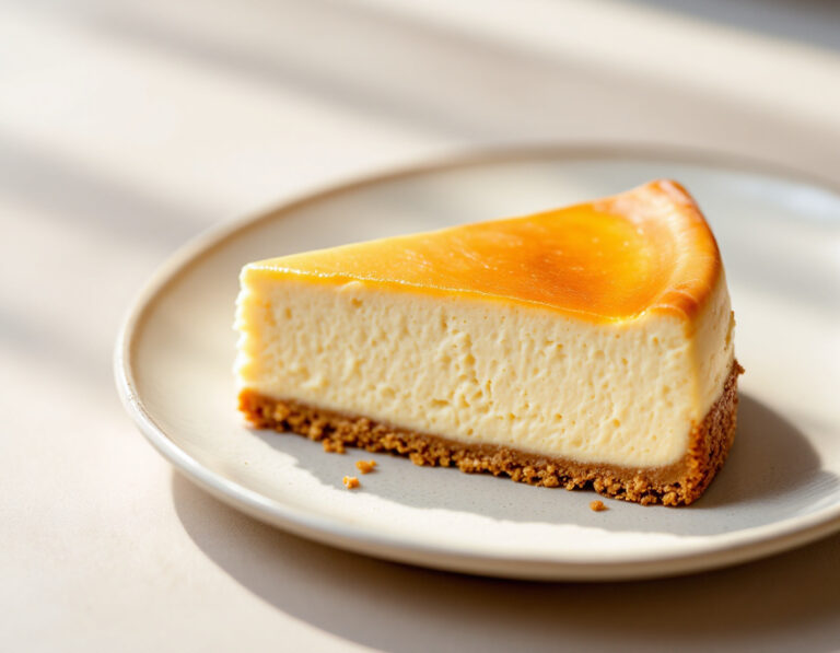 Tarta de queso cremosa – clásica y sencilla (Vegana)