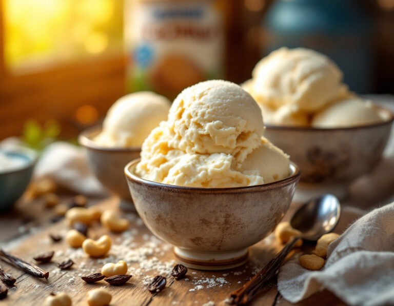 Creamy Vanilla Ice Cream Recipe – Easy Homemade (Vegan)