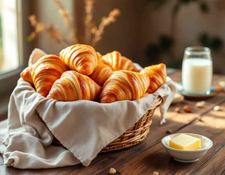 Receta de Croissants: Croissants Franceses de Mantequilla Veganos Caseros