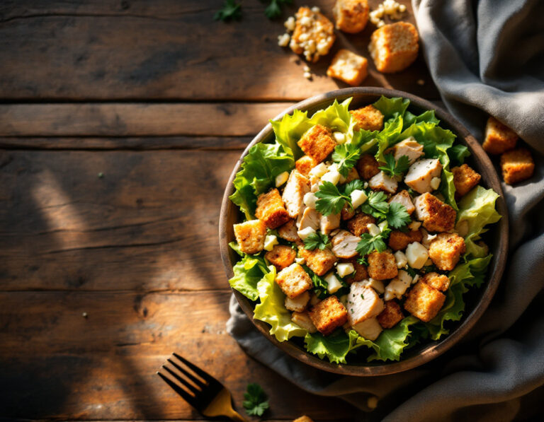 Ensalada de Pollo Crujiente – Clásico Americano al Estilo Deli