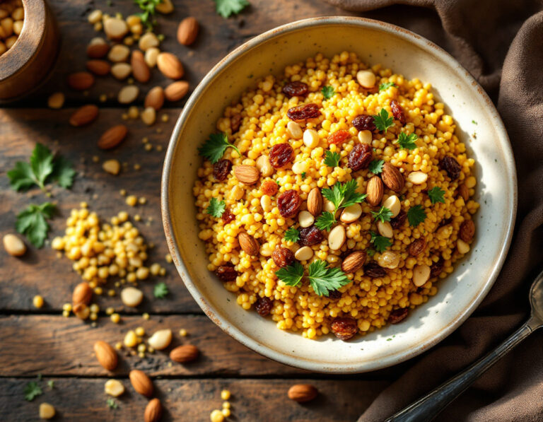 Receta de Cuscús al Curry con Frutos Secos – Delicias Africanas