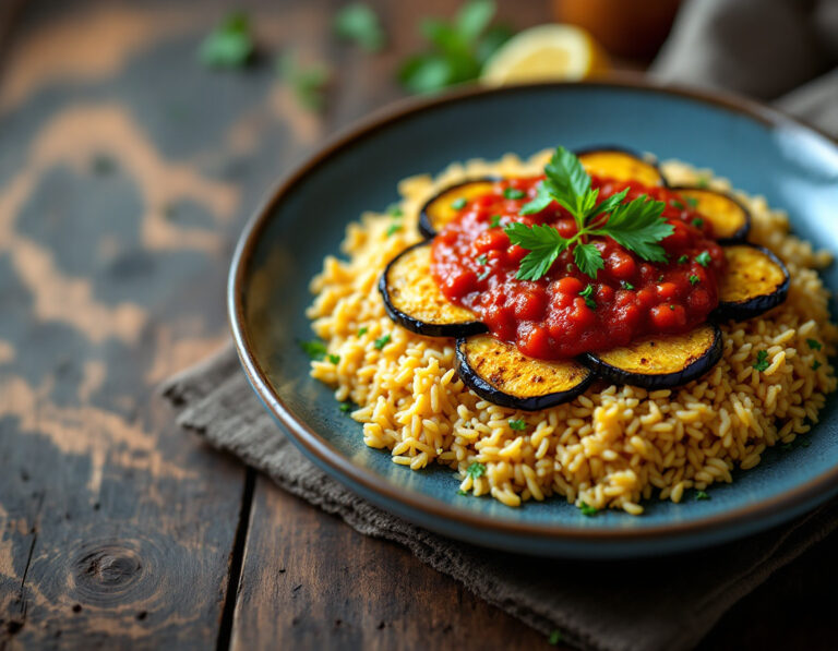 Receta de Fattah Bitingan – Arroz con Berenjenas Egipcio