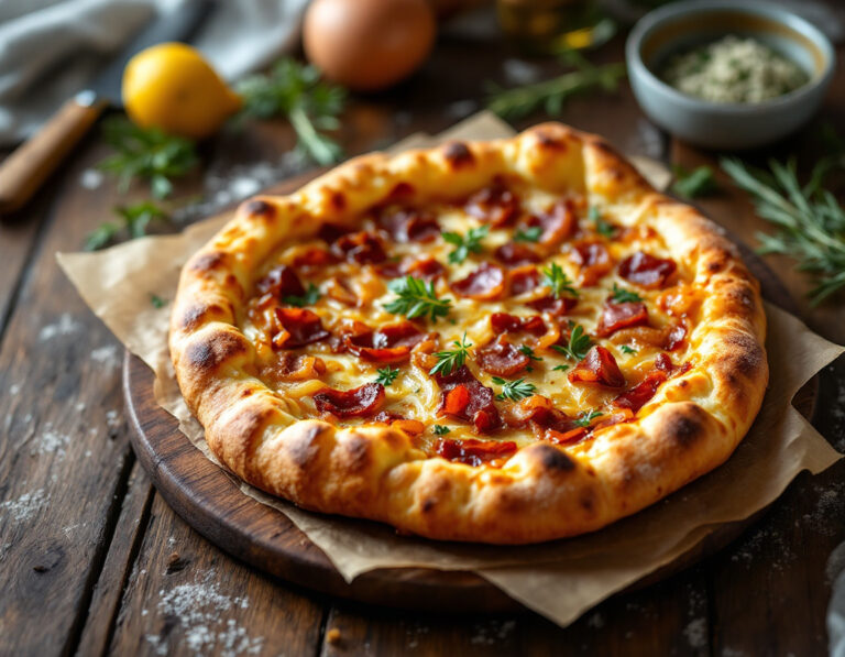 Flammkuchen ohne Hefe Rezept - Elsässer Original