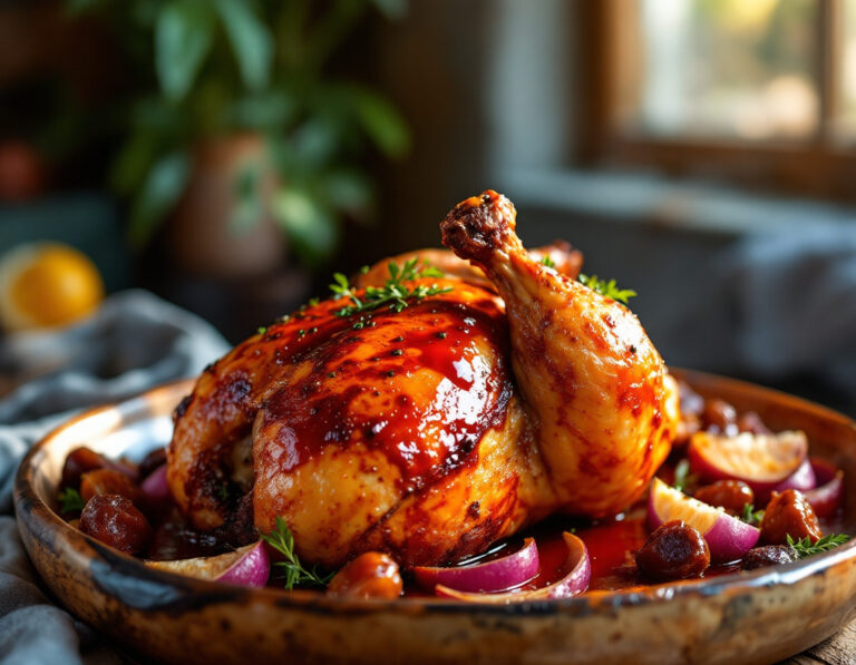 Pollo Entero Asado con Harissa – Receta Africana