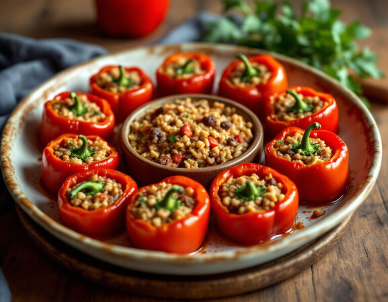 Pimientos rellenos a la serbia – Receta de Punjene Paprike