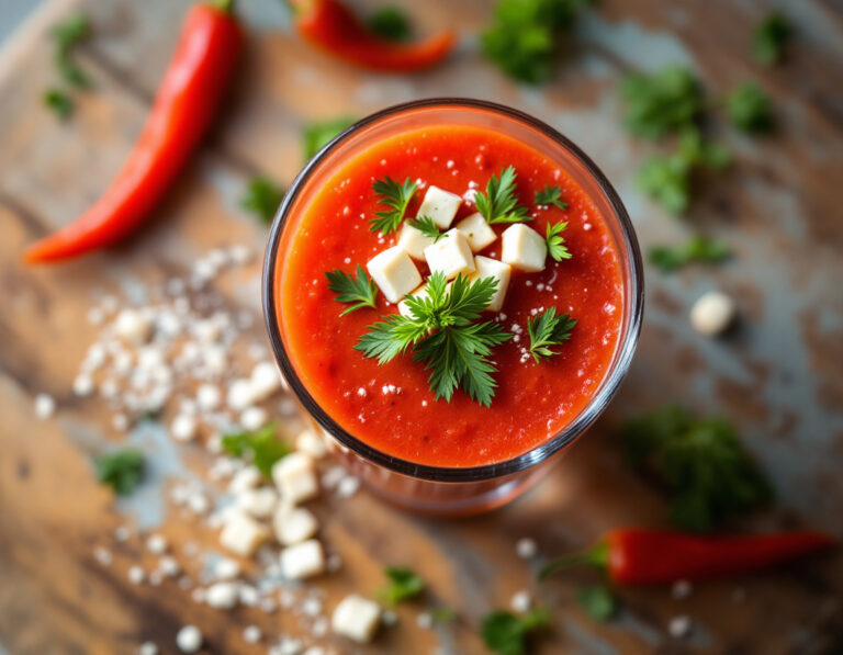 Batido Griego de Pimiento Rojo – Refrescante y Saludable