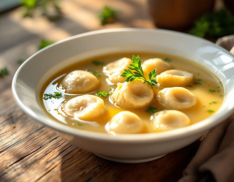 Sopa de Ñoquis de Sémola – Receta Austriaca Original