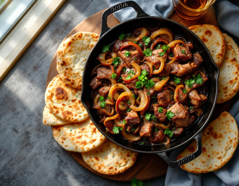 Sartén de Gyros – Auténtico sabor griego en 30 min