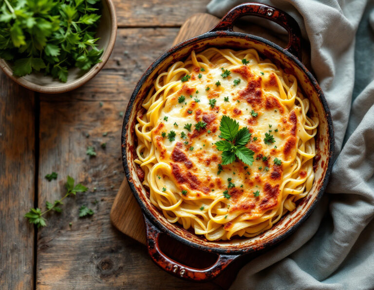 Receta de Gratinado de Gyros con Spätzle – Fusión Egipcia