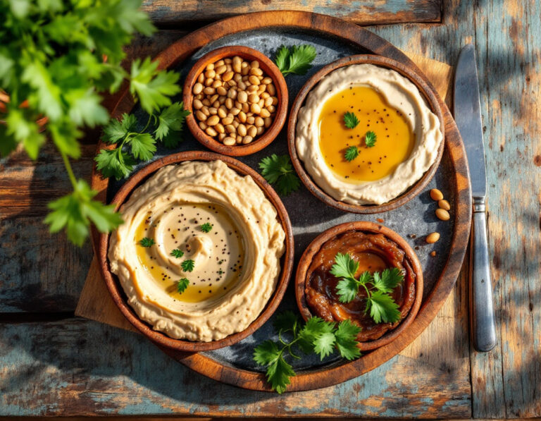 Entrantes israelíes: 3 mezze auténticos