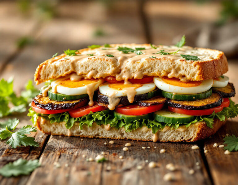 Receta de Sándwich Israelí de Berenjena – Sabich Casero