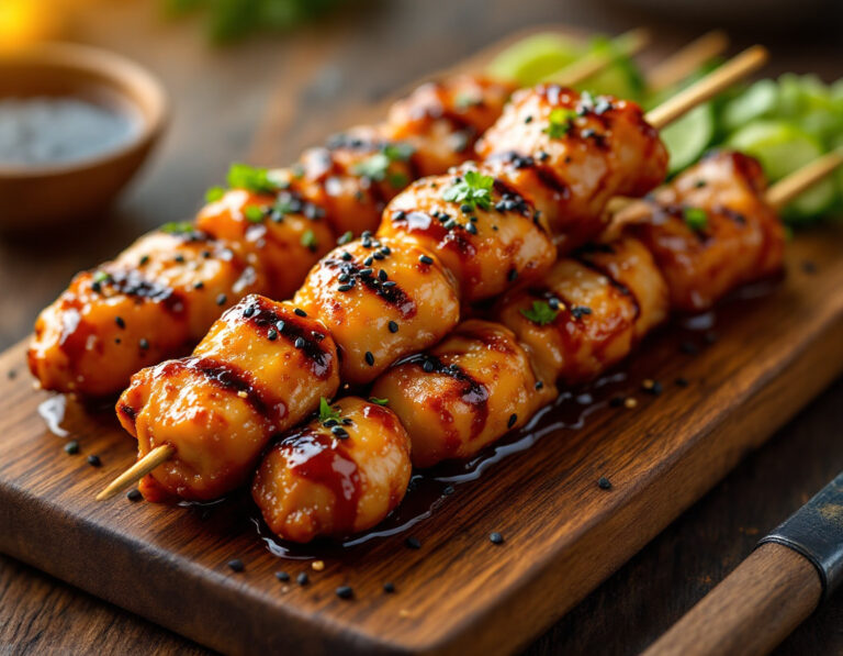 Brochetas de Pollo Japonesas (Yakitori) – Receta Auténtica