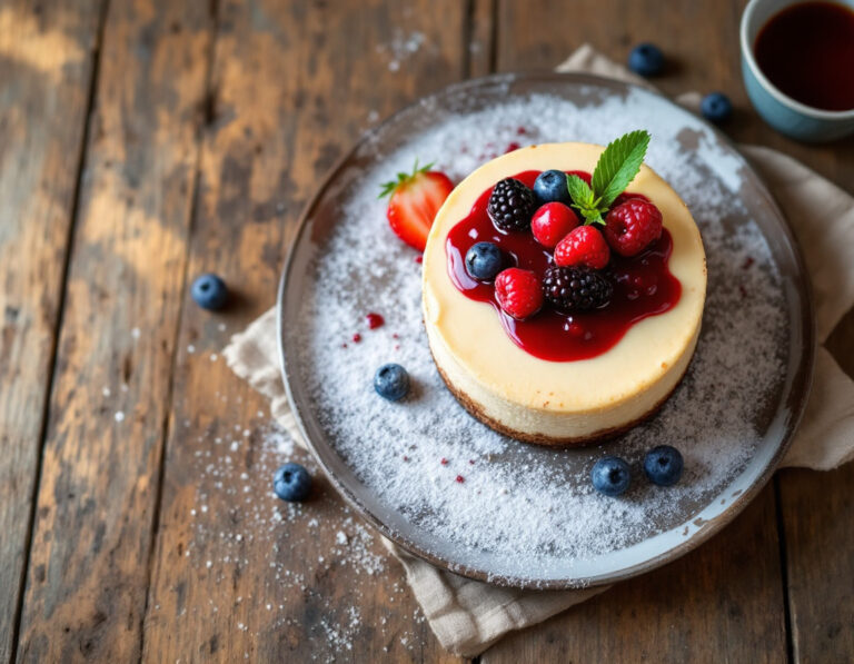 Classic Cheesecake with Berry Sauce Recipe