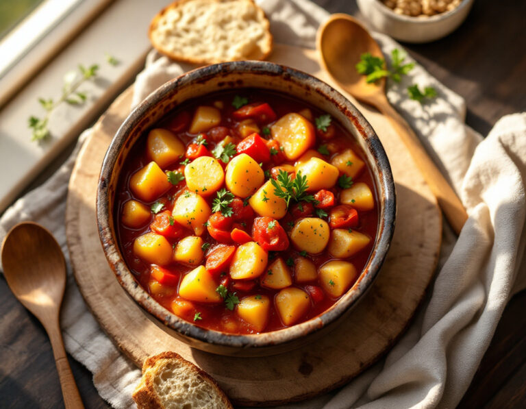Gulasch de patatas vegetariano – Receta húngara