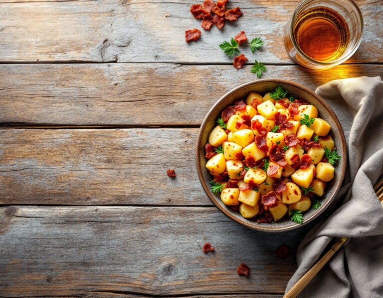 Ensalada de Patatas con Aliño de Bacon Estilo Británico