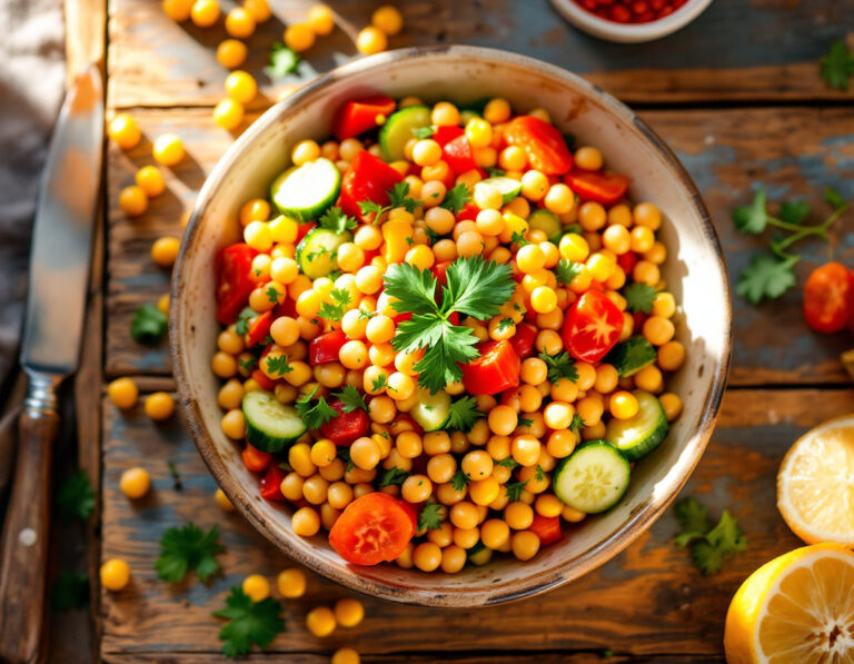 Receta de Ensalada Colombiana de Garbanzos | Ensalada de Garbanzos