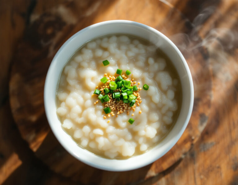 Receta de Gachas de Arroz Coreanas – Juk Cremoso en 30 Min