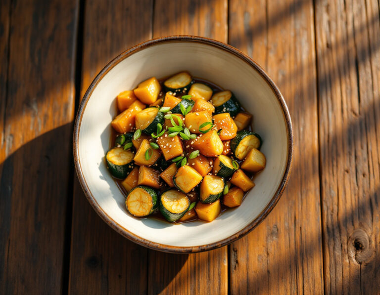 Receta coreana de calabacín estofado – Hobak-jorim
