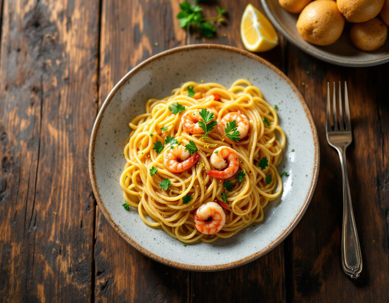Receta de Linguine con Scampi – Auténtica Italiana