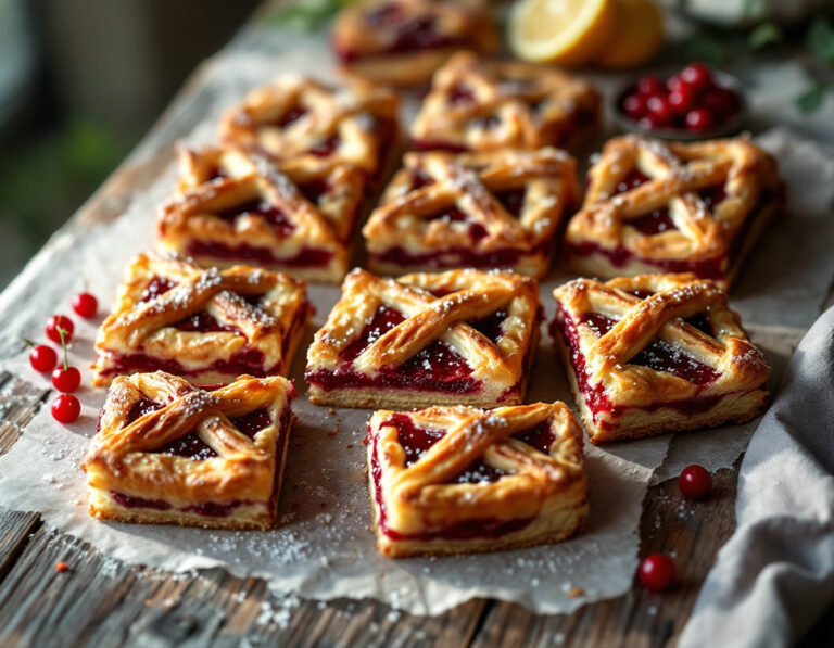 Receta de Linzer Schnitten – Delicia austriaca de masa quebrada