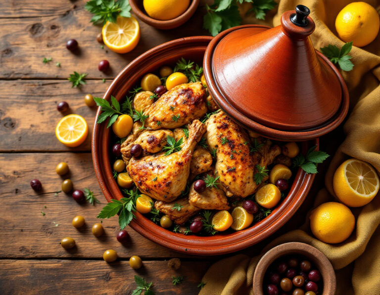 Receta de Pollo Marroquí – Tajine con Limones