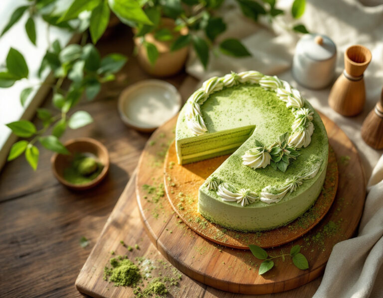 Receta de Bizcocho de Matcha – Tarta Japonesa de Té Verde