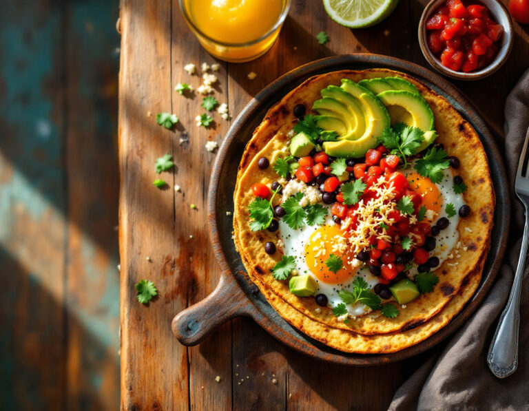 Receta de Desayuno Mexicano: Huevos Rancheros