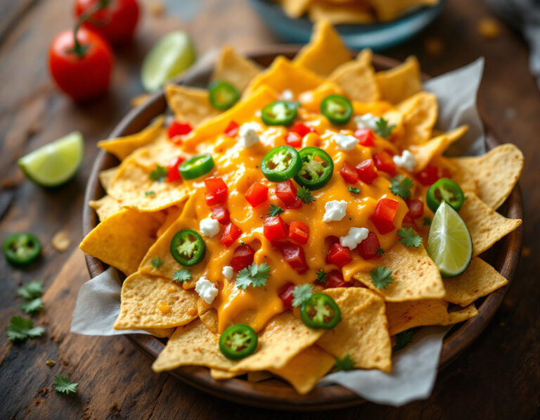 Receta de Nachos: Tortilla Chips Crujientes con Salsa de Queso (Sin Gluten)