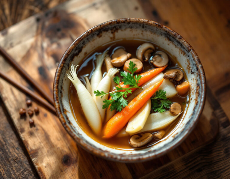 Nimono – Receta tradicional japonesa de verduras de raíz