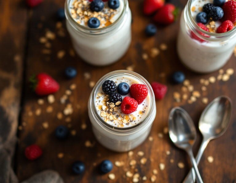 Avena Nocturna – Desayuno Cremoso Vegano Preparado la Noche Anterior