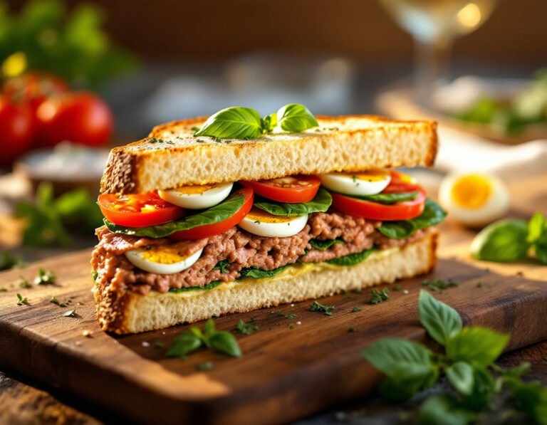 Receta de Pan Bagnat – Sándwich Provenzal de Atún