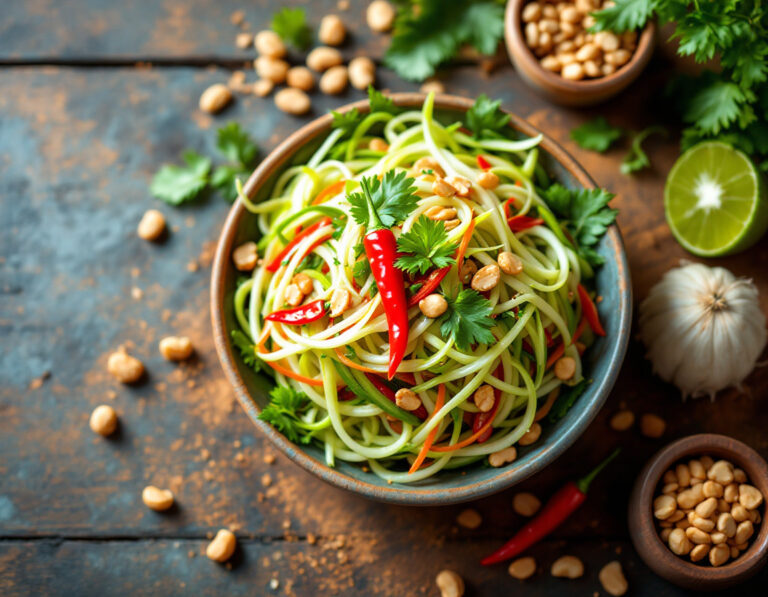 Receta Auténtica de Ensalada de Papaya – Som Tam Thai