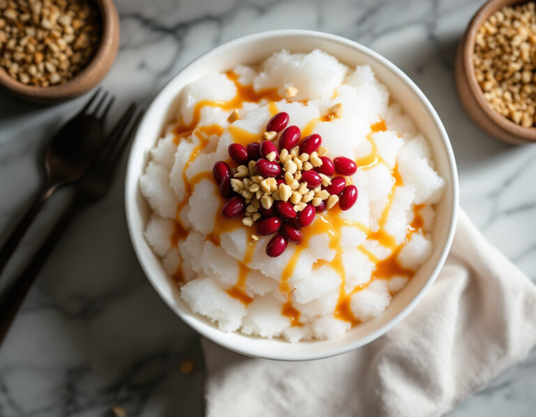 Patbingsu Recipe – Korean Shaved Ice Dessert with Red Beans
